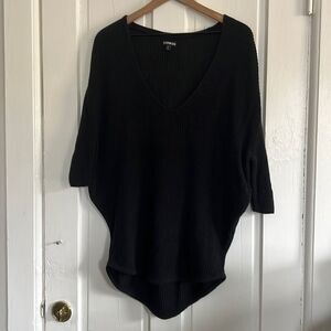 Express XS Black Oversized Knit Sweater